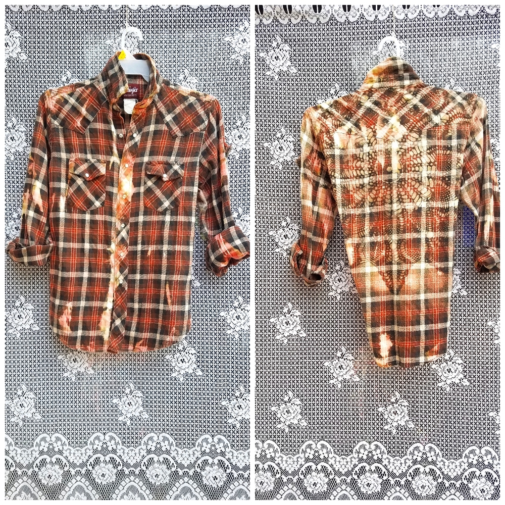 Bleach Distressed Flannel